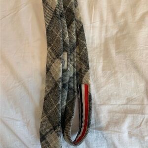 THOM BROWNE grey plaid tie